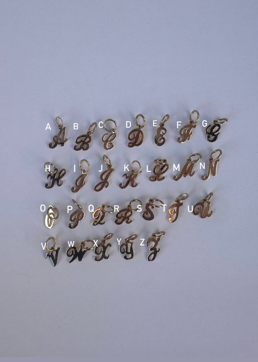 14k Gold Mini Initial Twinkle Necklace (chain & charm)