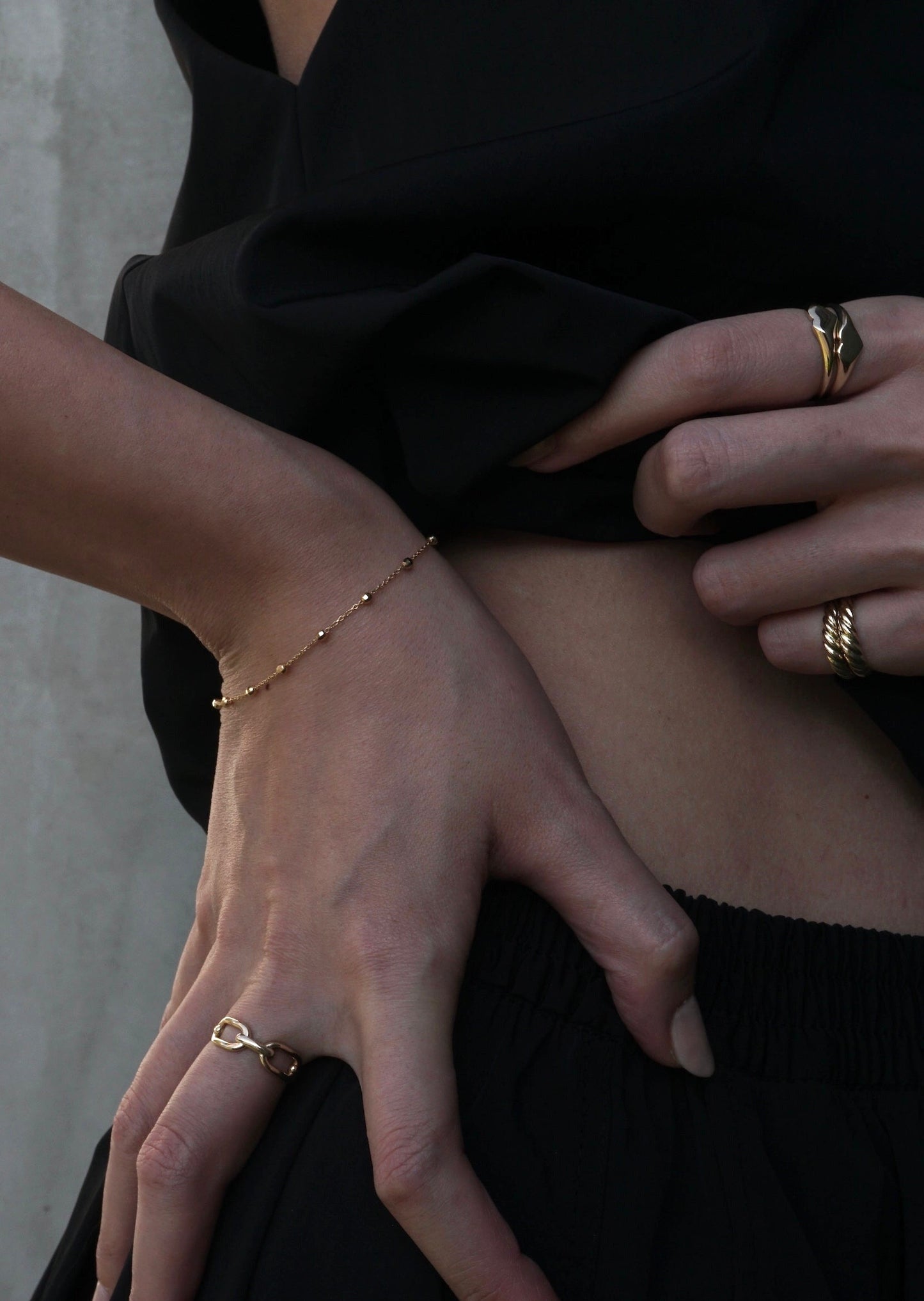 14k Gold Disco Bracelet