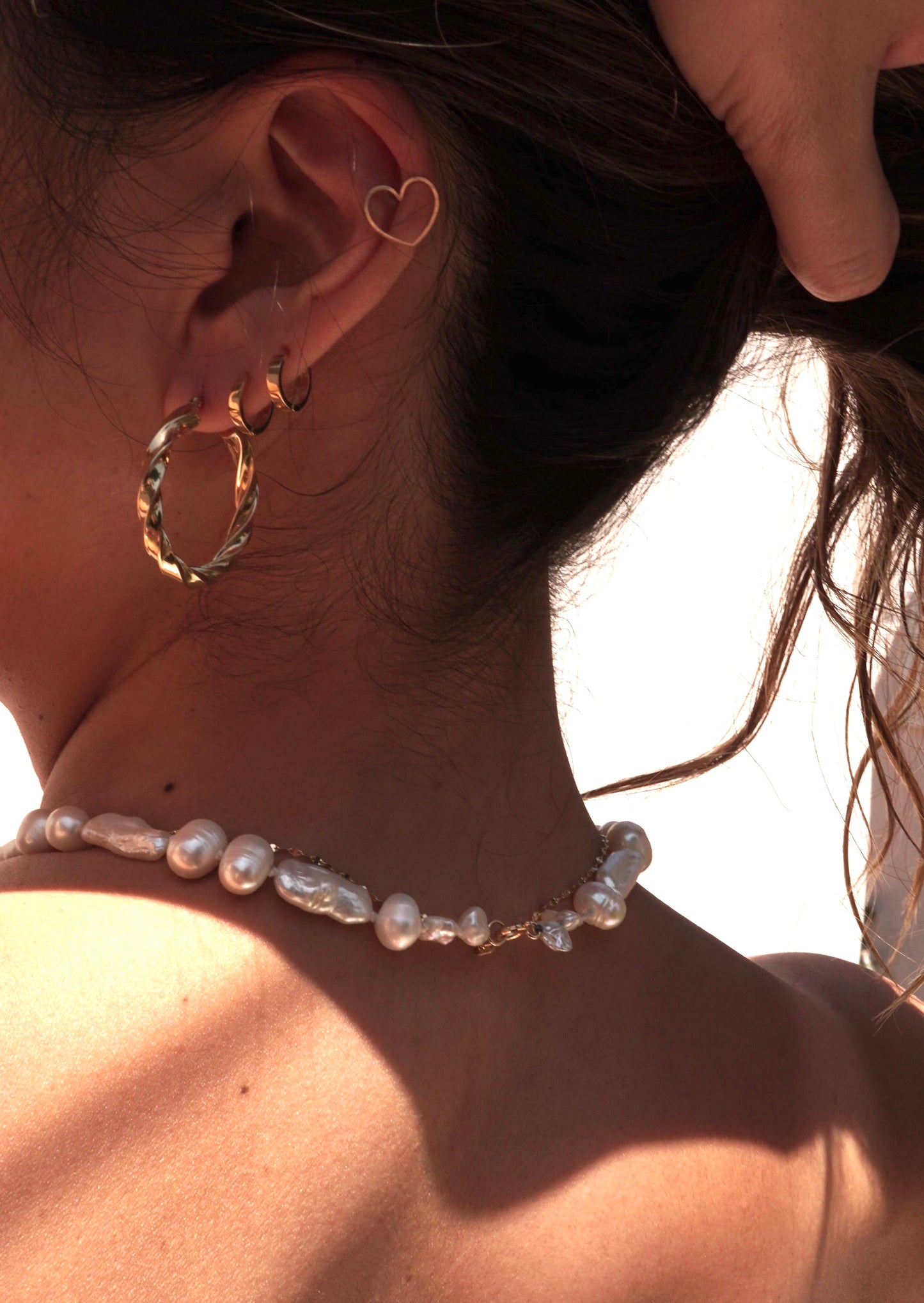 14k Gold Baby Flat Huggies