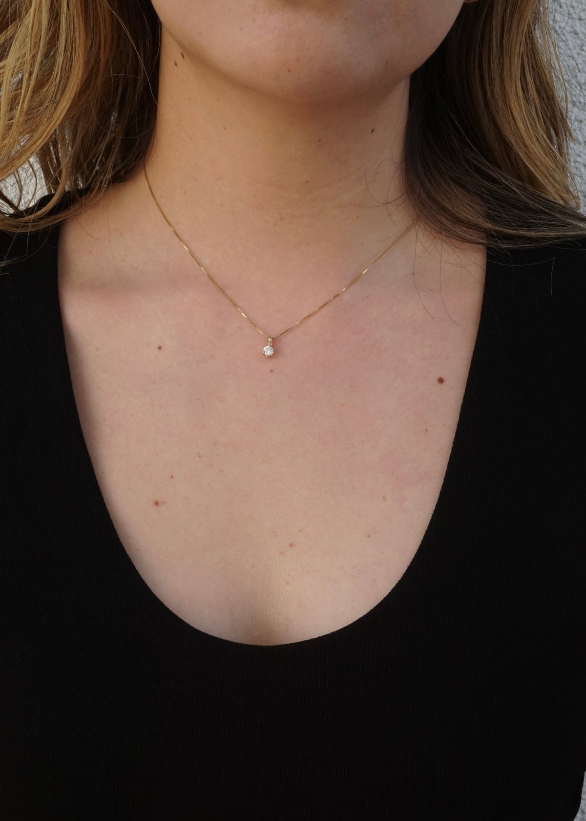 14k Luna Drop Necklace