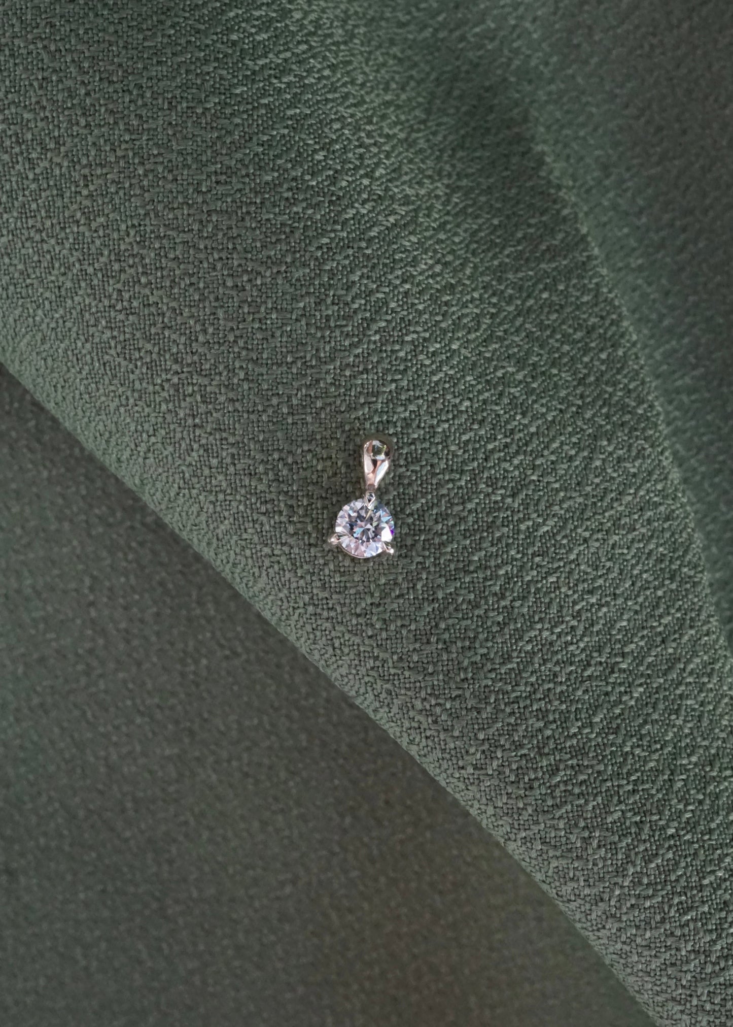 14k Gold Luna Drop Pendant