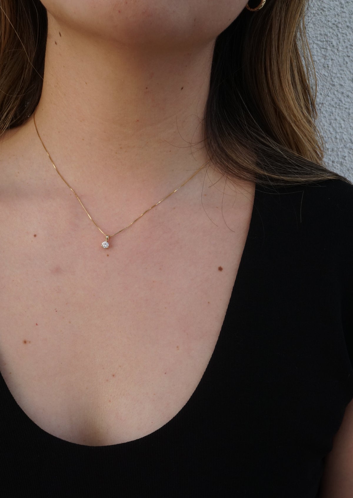 14k Luna Drop Necklace