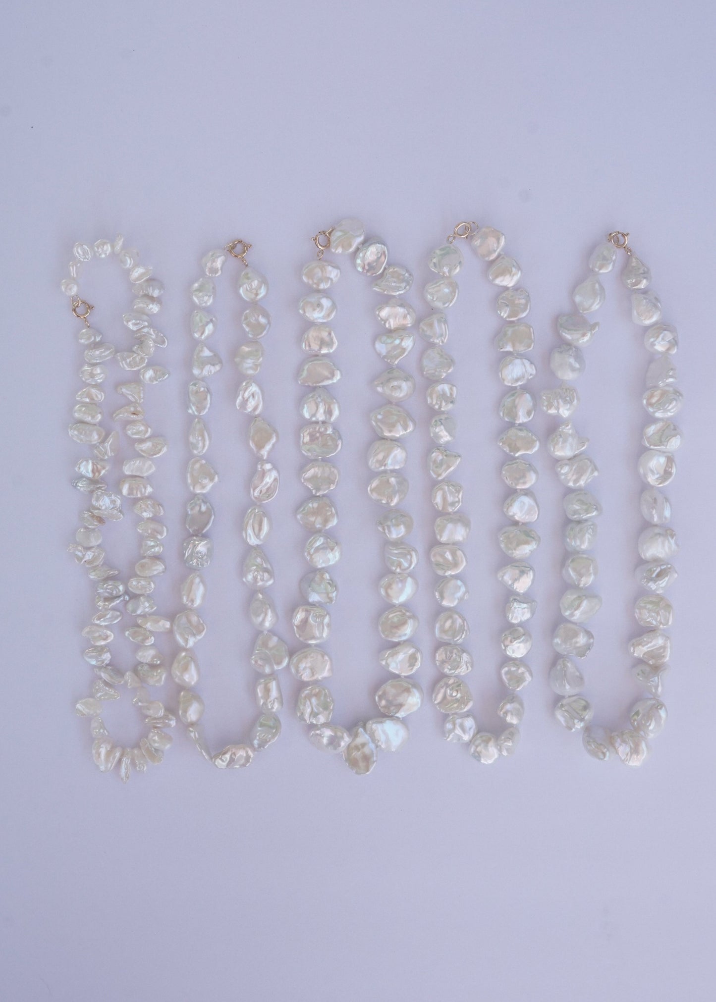 14k Gold Unique Pearl Necklaces
