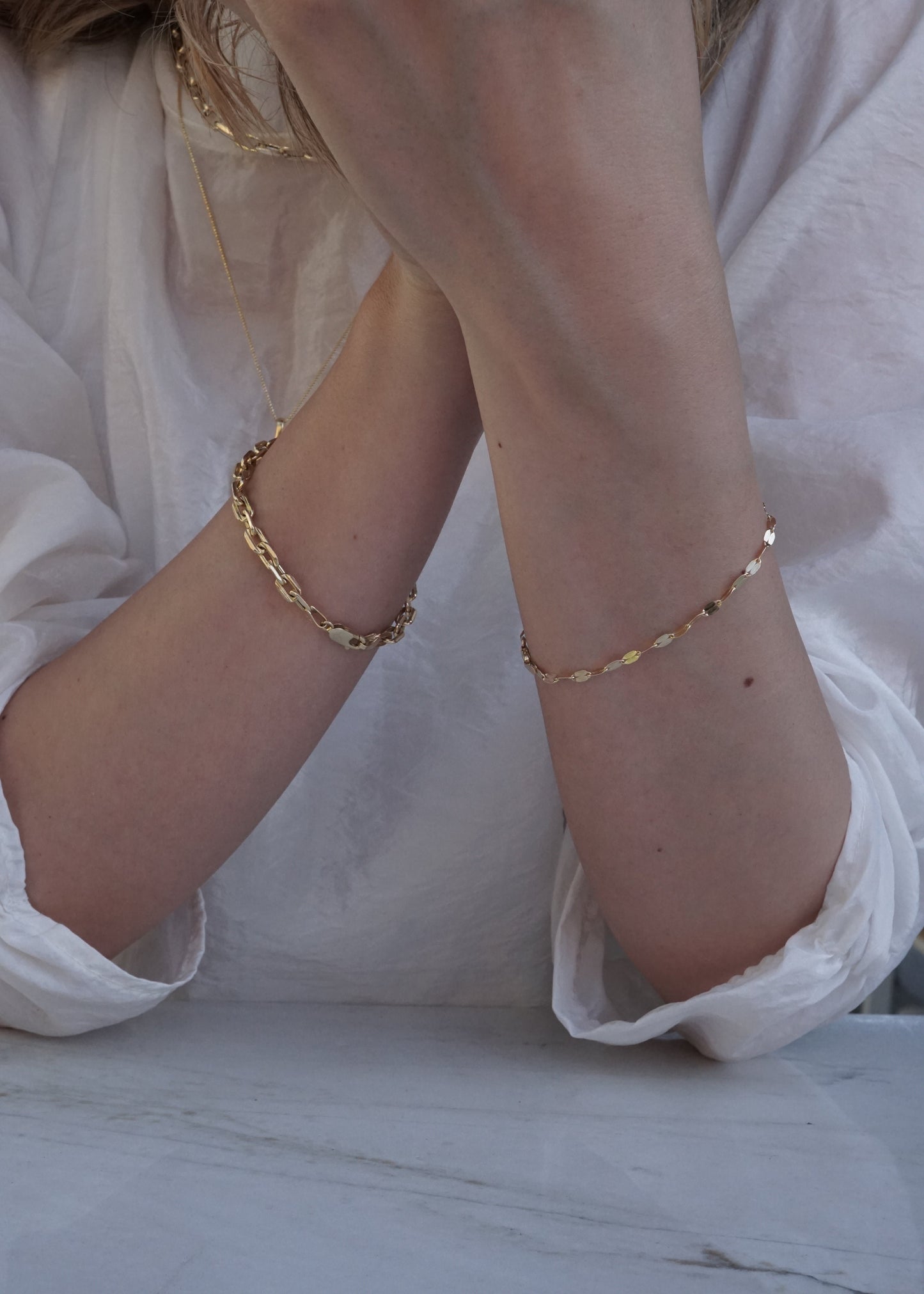 14k Gold Thicker Twinkle Bracelet