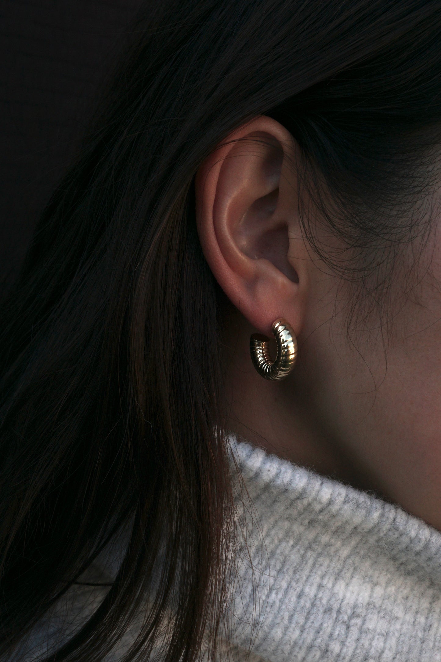 14k Gold Cobra Cuff Hoops