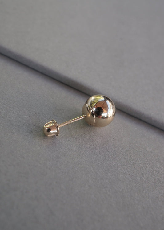 14k Gold A Chunky Ball Stud