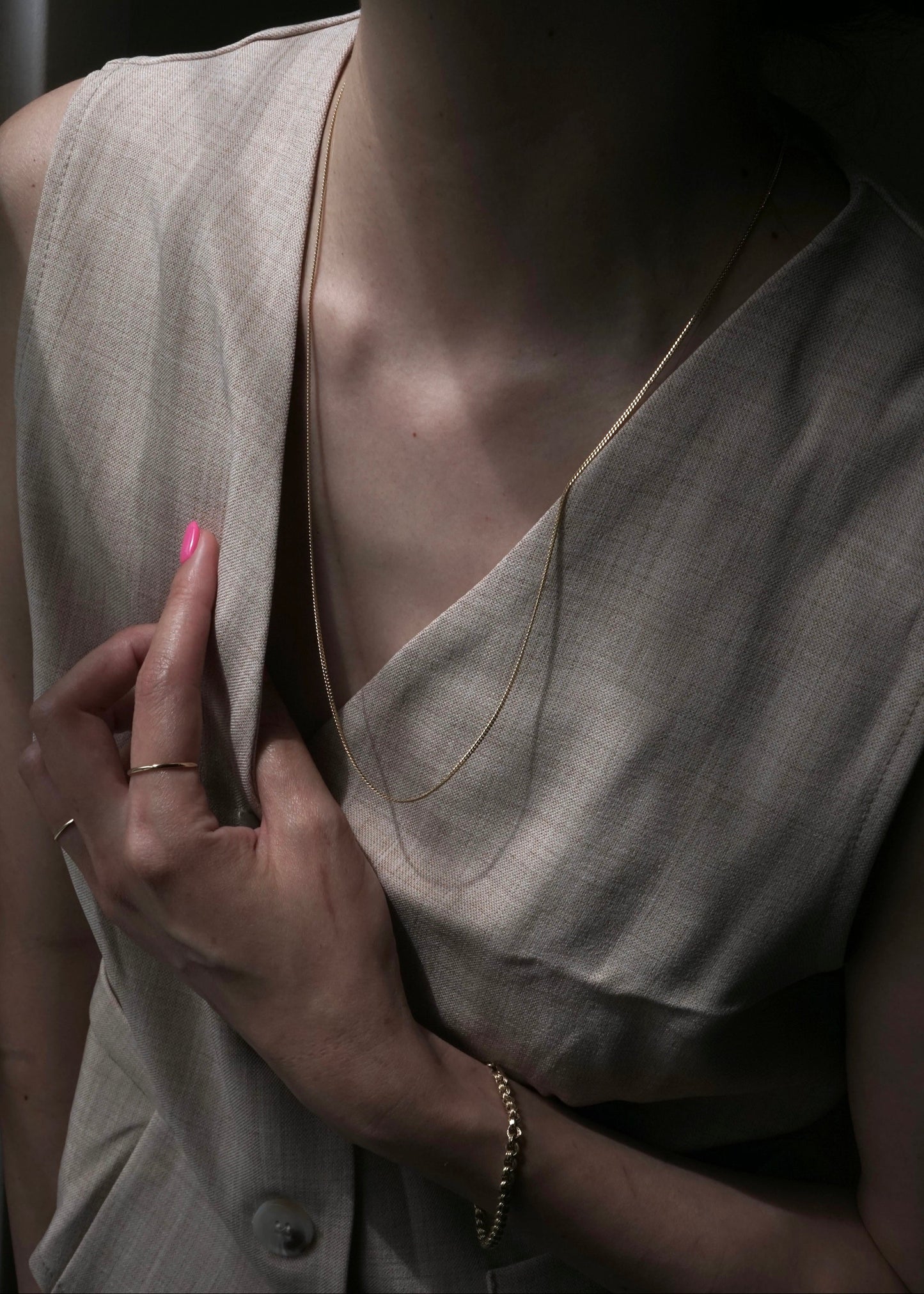 14k Gold Skinny Cuban Chain