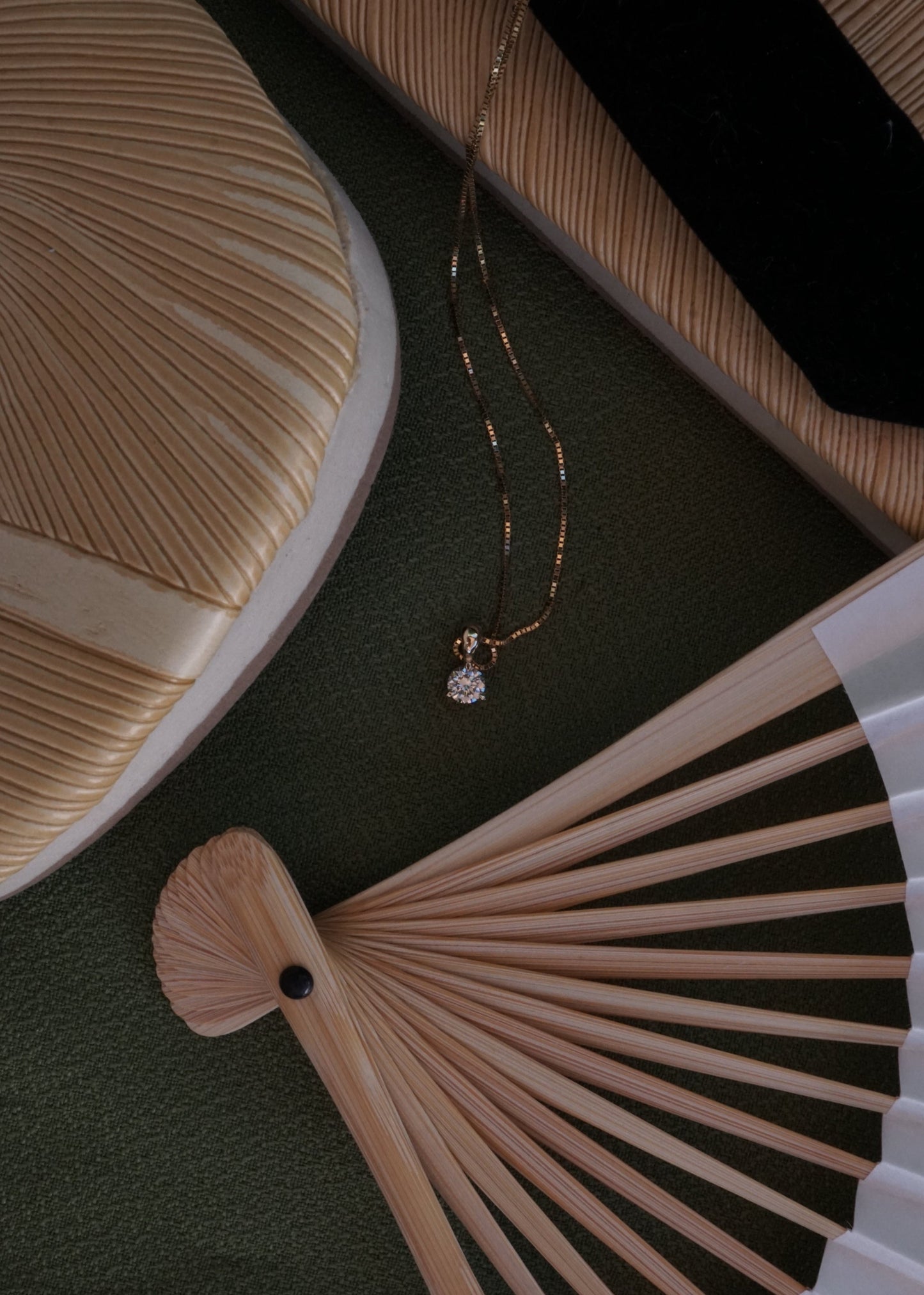 14k Gold Luna Drop Pendant