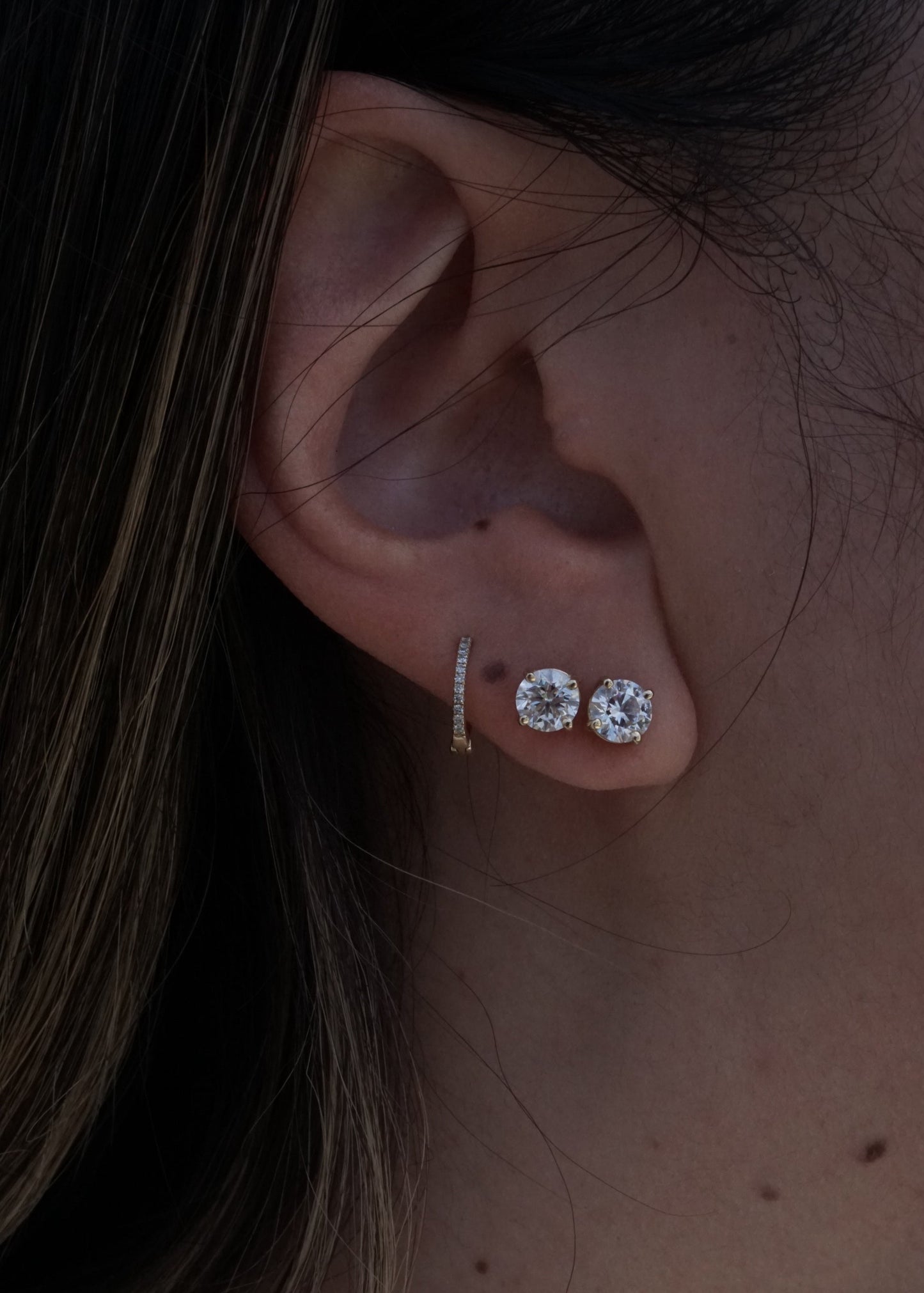 14k Gold Lab-grown Diamond Studs