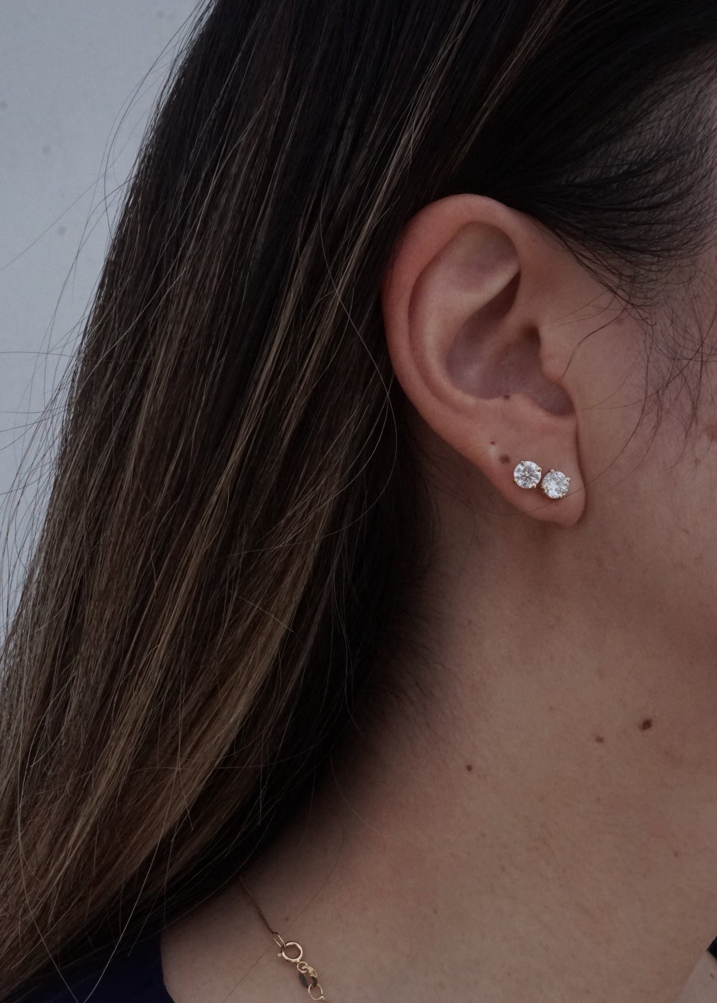 14k Gold Lab-grown Diamond Studs
