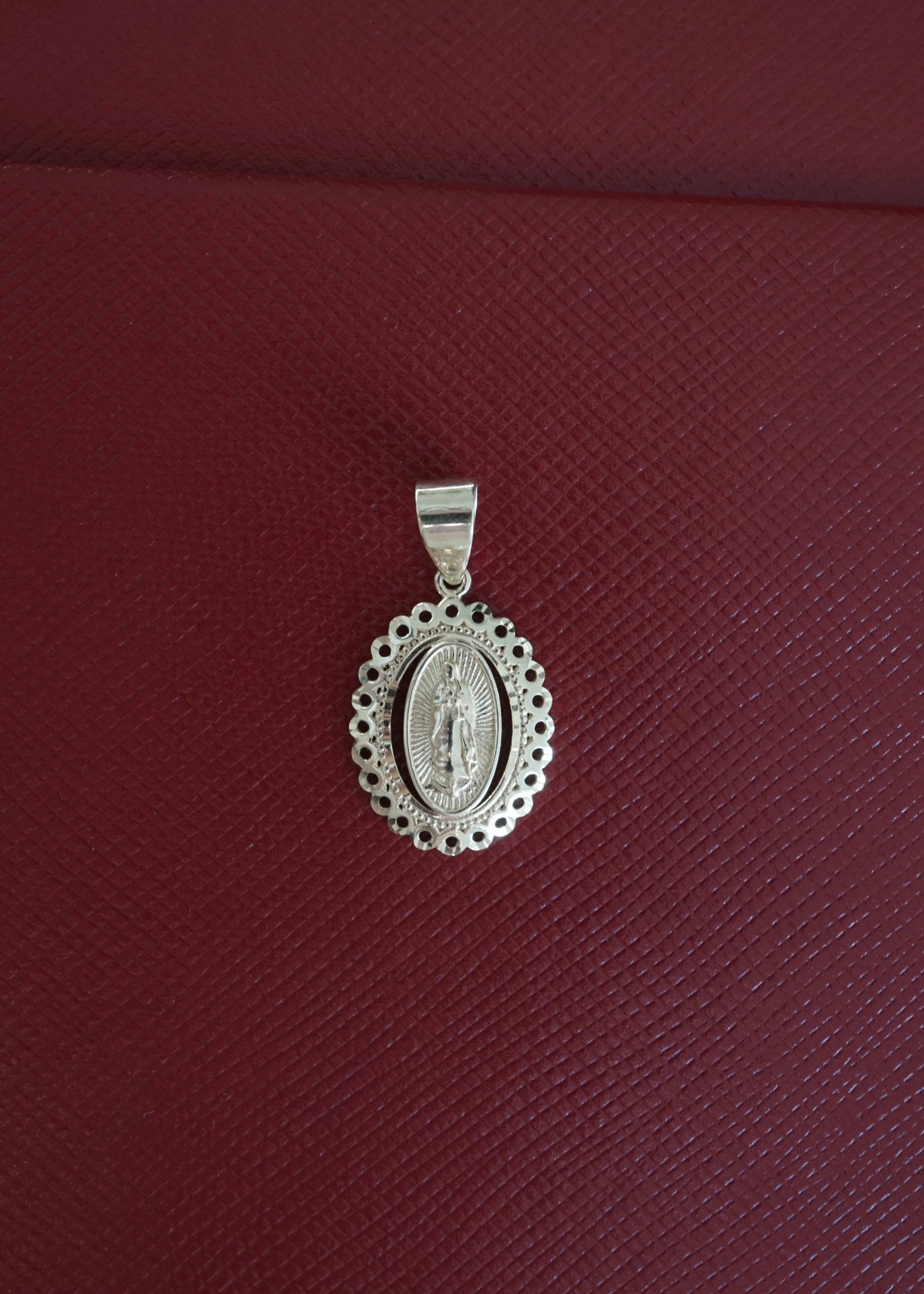 14k Gold Flower Virgin Mary Pendant (Limited Edition)