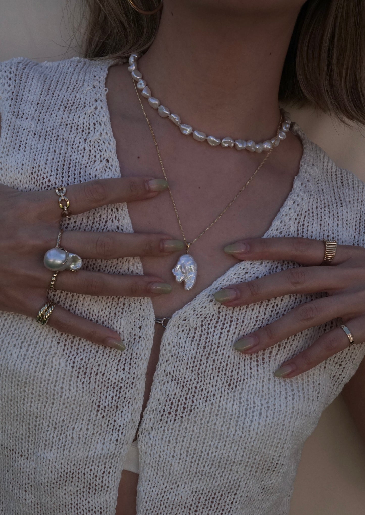 14k Gold Vintage Style Chain Ring