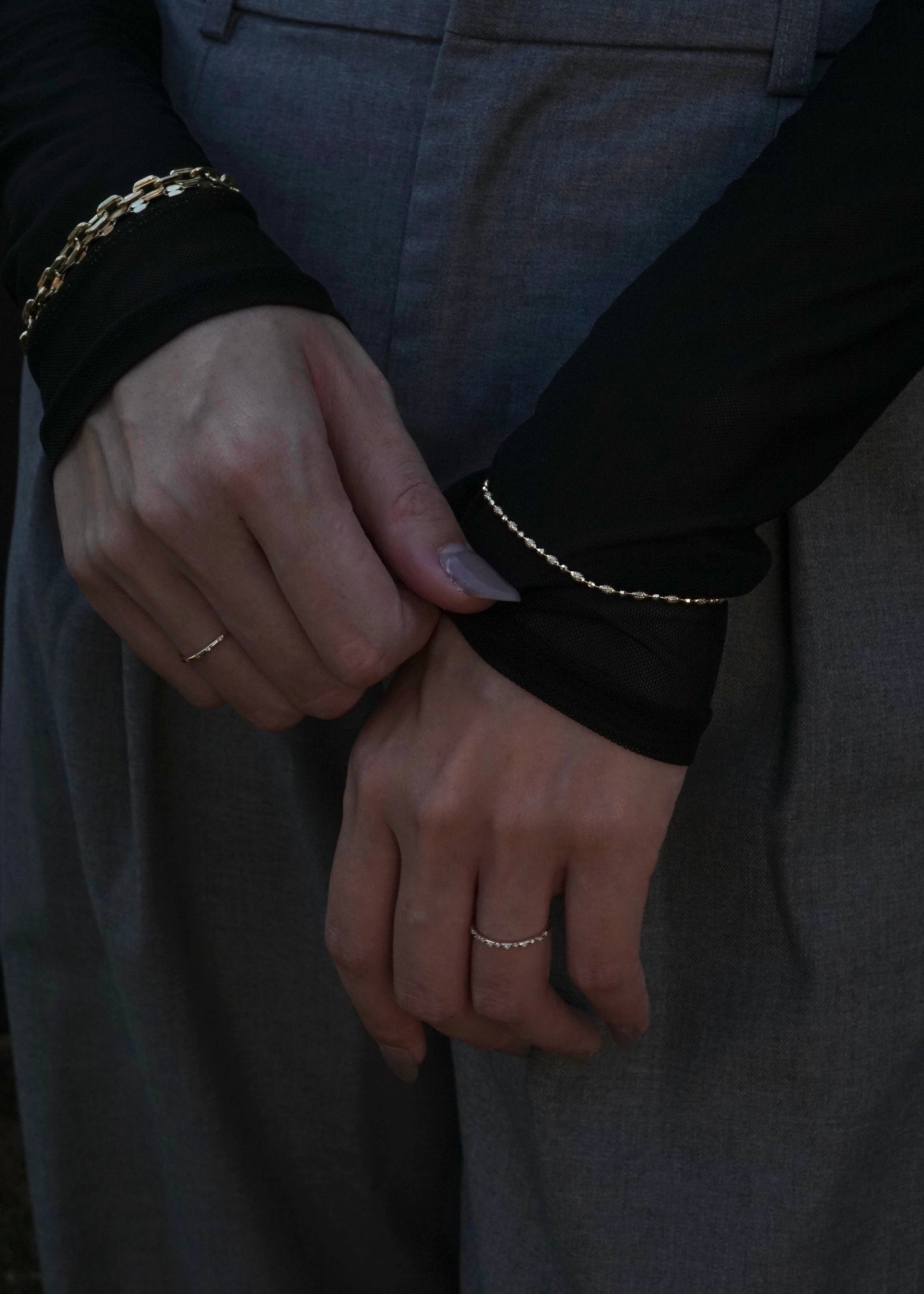 14k Gold Disco Rock Bracelet