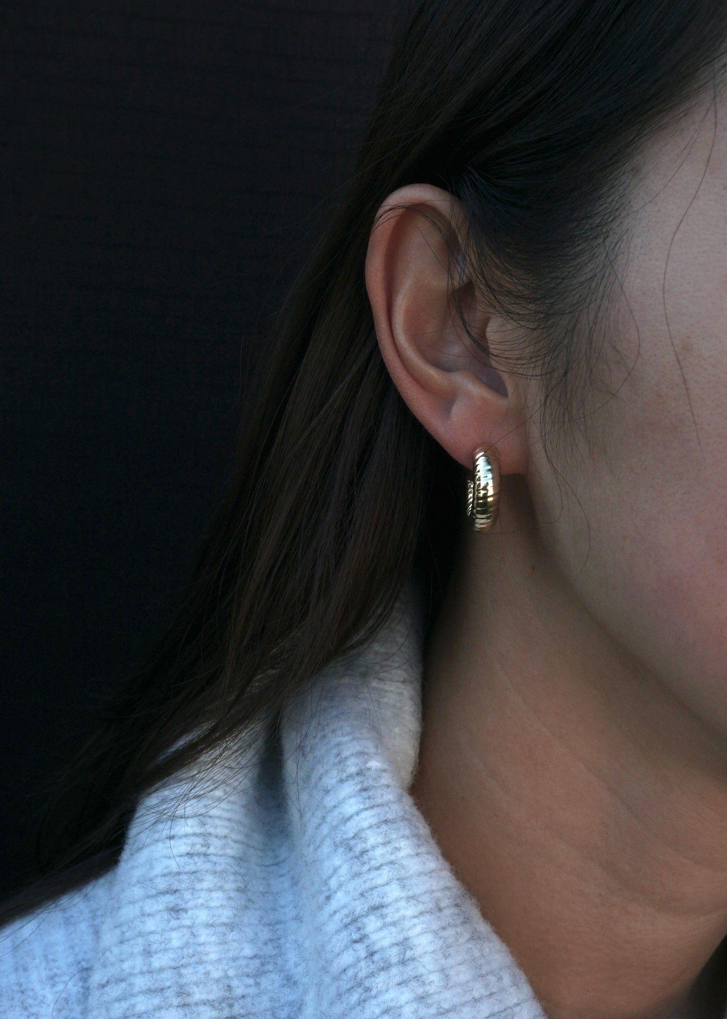 14k Gold Cobra Cuff Hoops