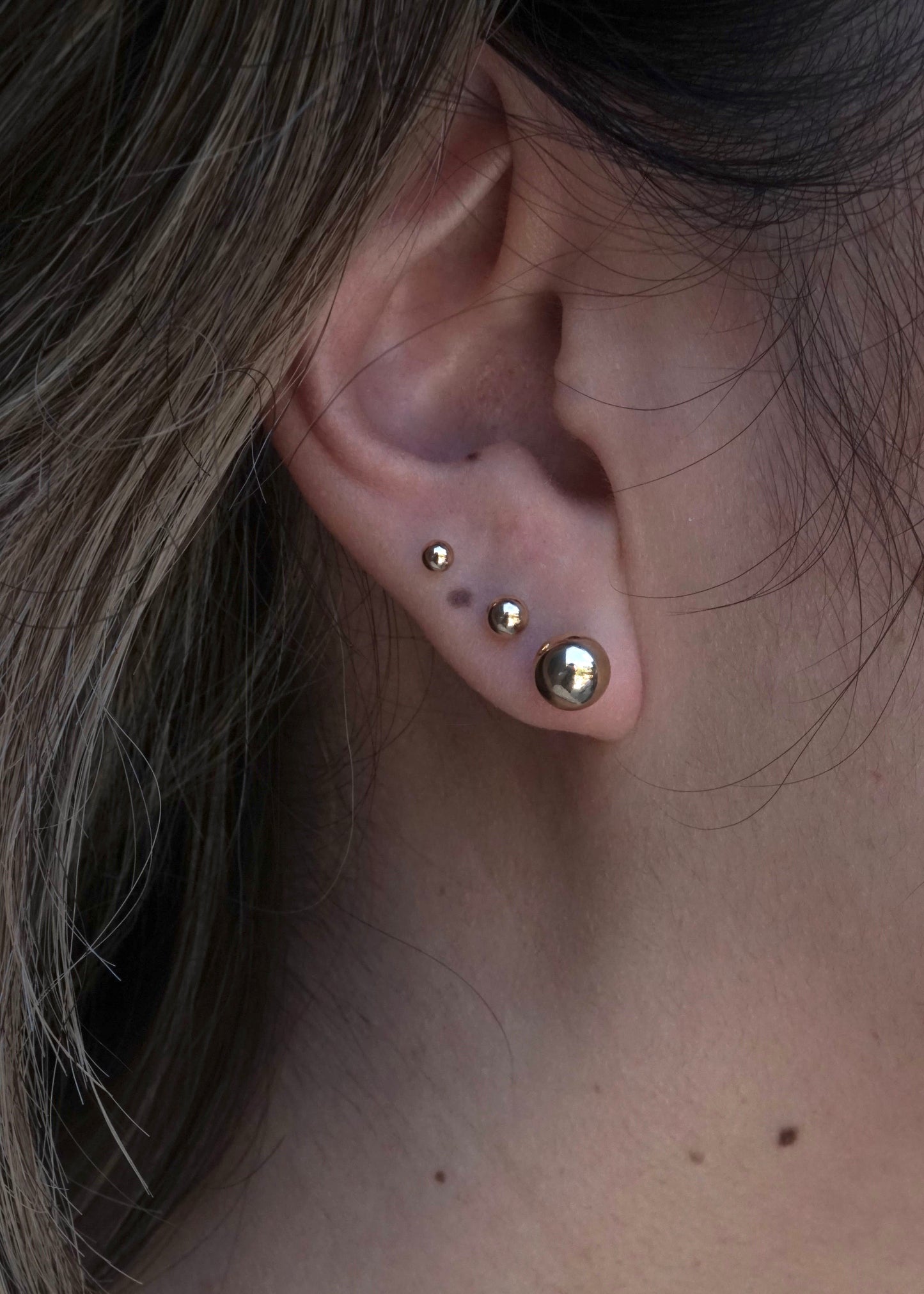 14k Gold Baby Ball Studs