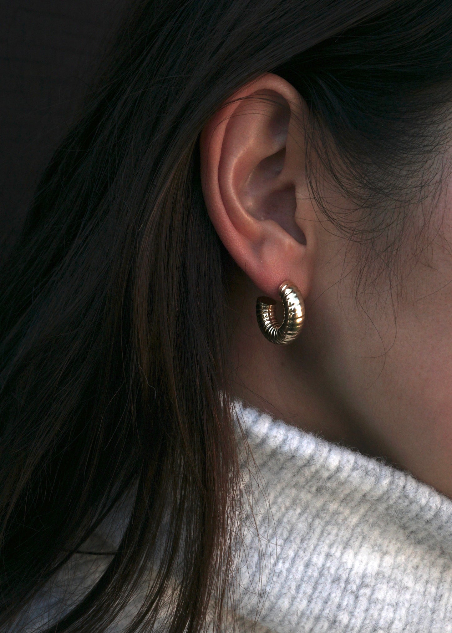 14k Gold Cobra Cuff Hoops