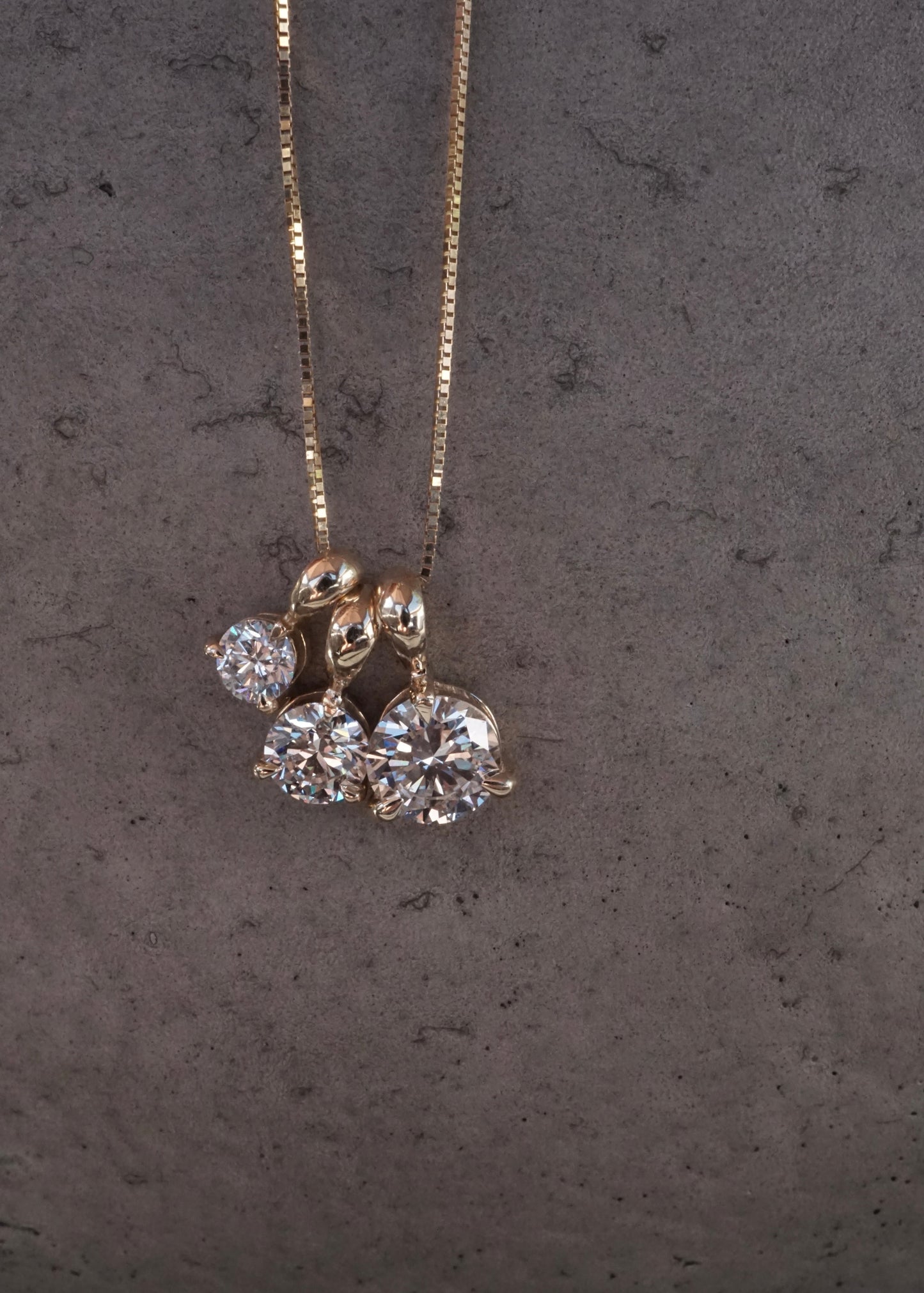 14k Gold Luna Drop Pendant