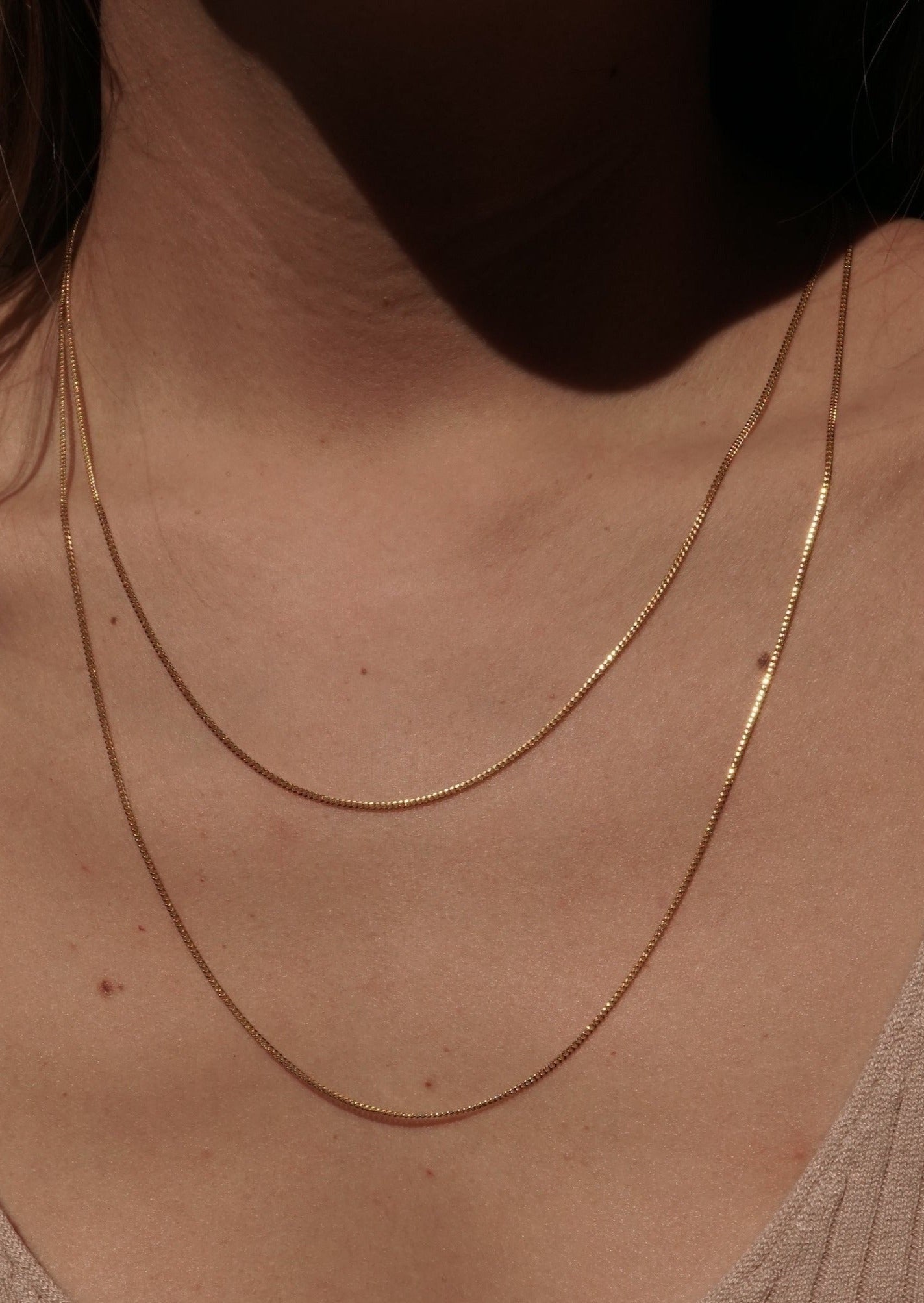 14k Gold Skinny Cuban Chain