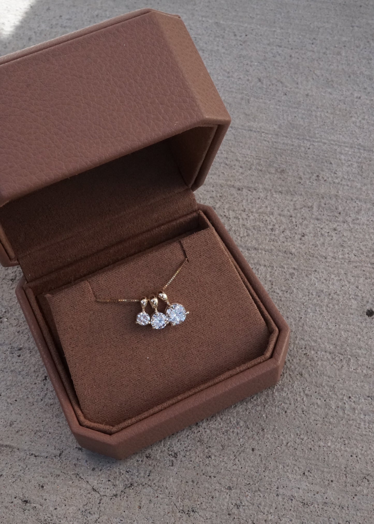 14k Gold Luna Drop Pendant