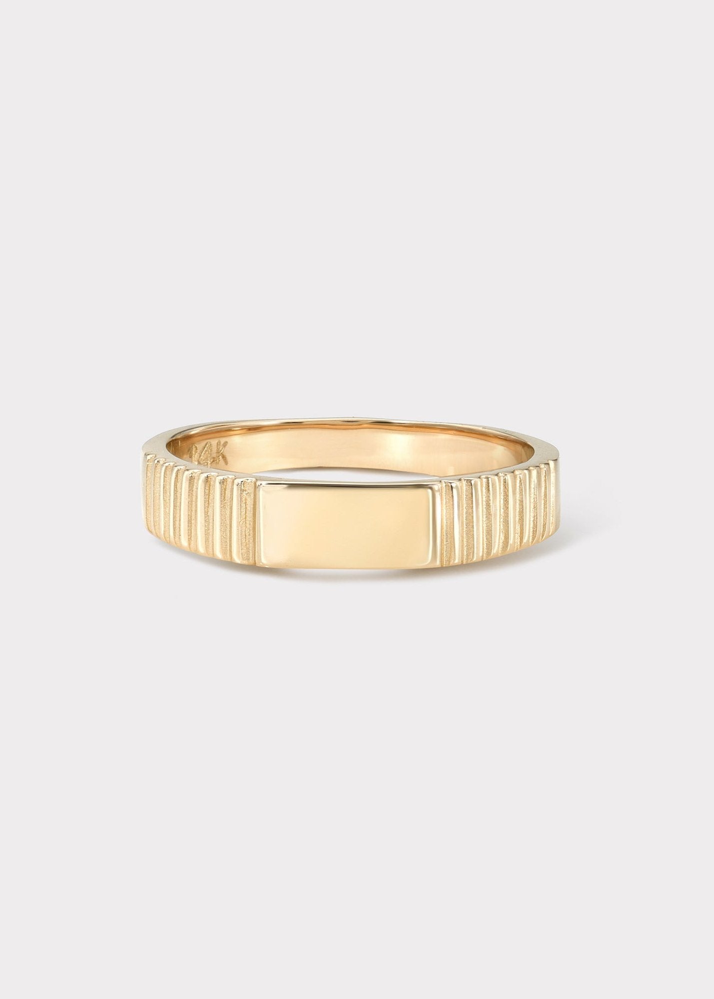 14k Gold Line Pinky Ring