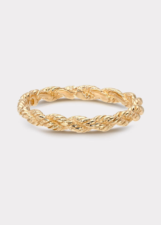 14k Gold Vintage Rope Ring