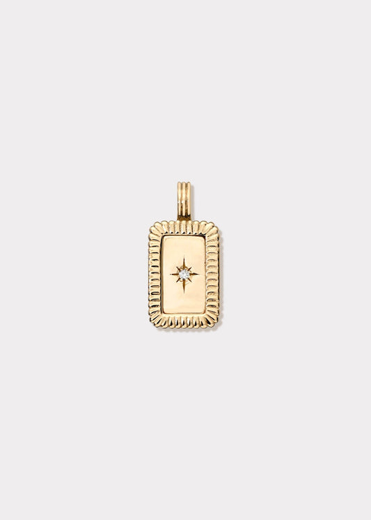 14k Diamond North Star Pendant