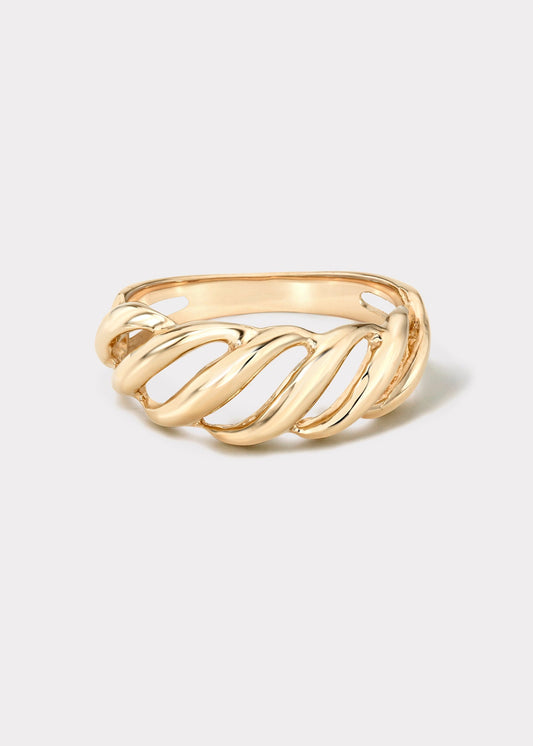 10k Gold Open Croissant Pinky Ring