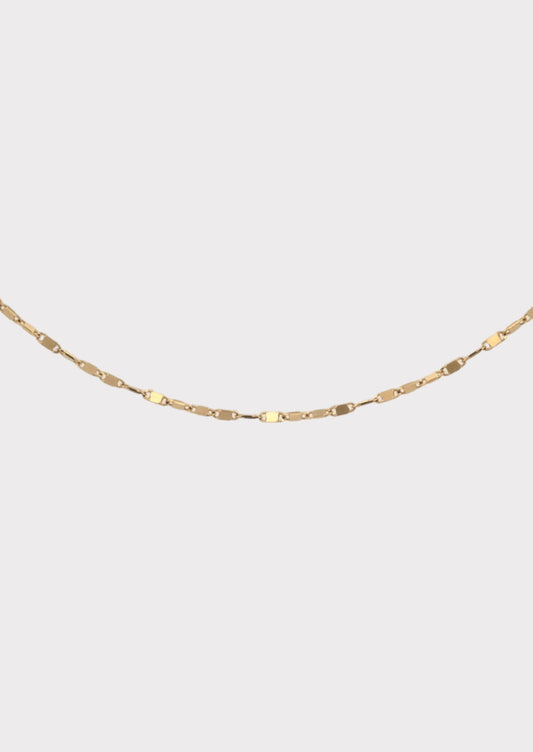 14k Gold Heavy Mirror Chain