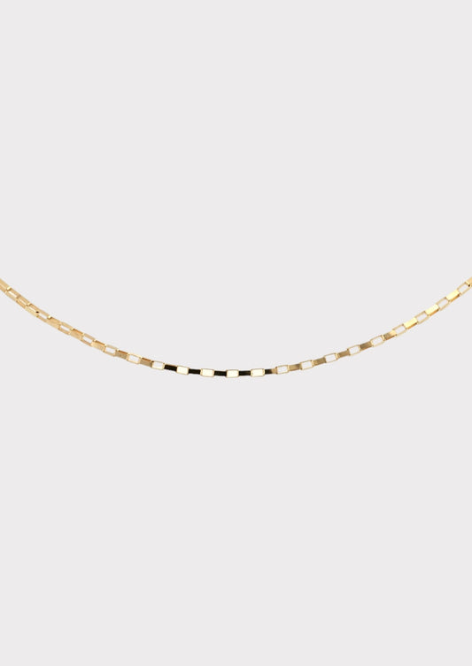 14k Gold Brick Chain