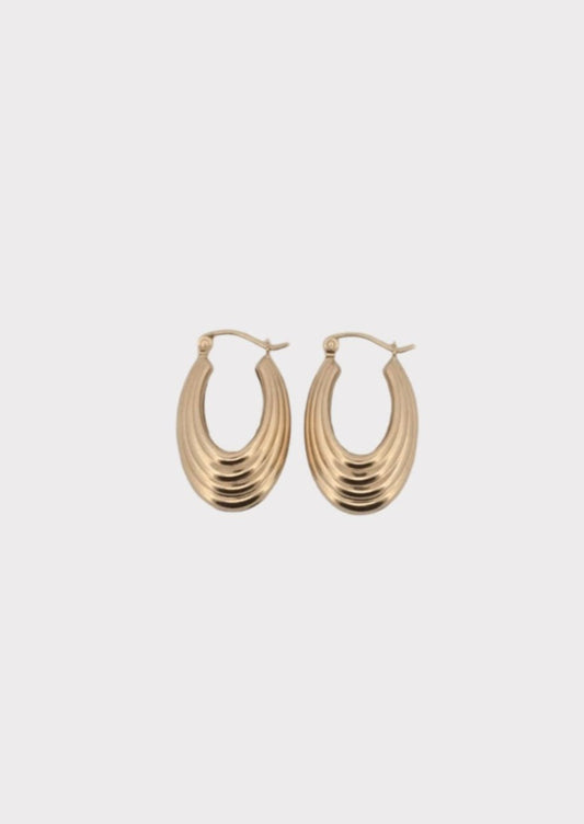 14k Gold Glamour Hoops